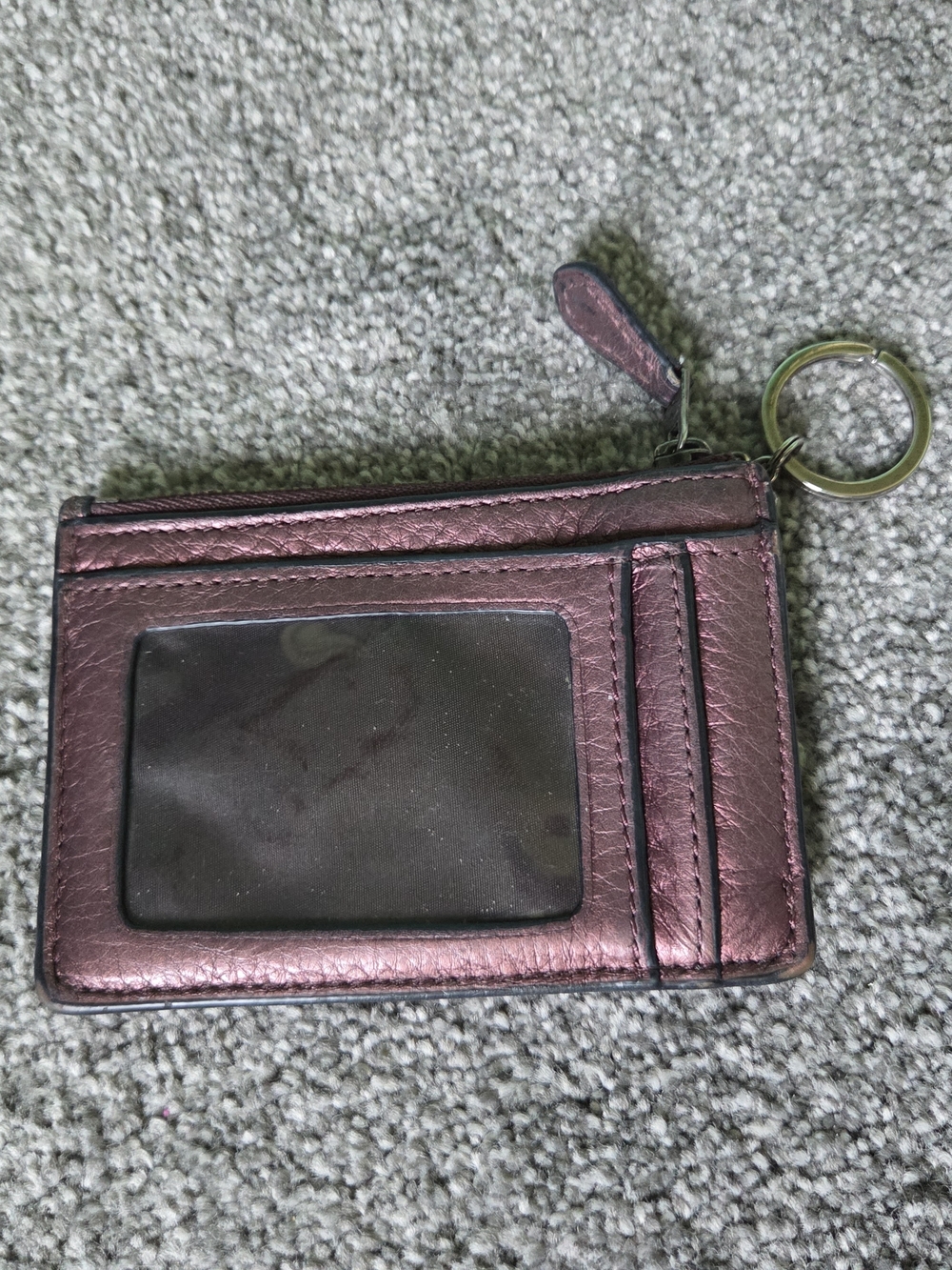 Coach Metallic Plum Card Case